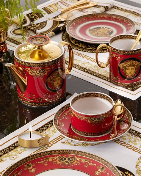 versace medusa red tea cup|Medusa Red Tea Set Print .